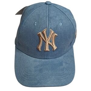 MLB-Korea NY Yankees Blue Embroidered  Ball Cap Hat New Sporty Adjustable